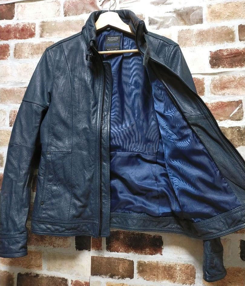 NICOLE CLUB FOR MEN やぎ革 シングル ライダース ジャケット