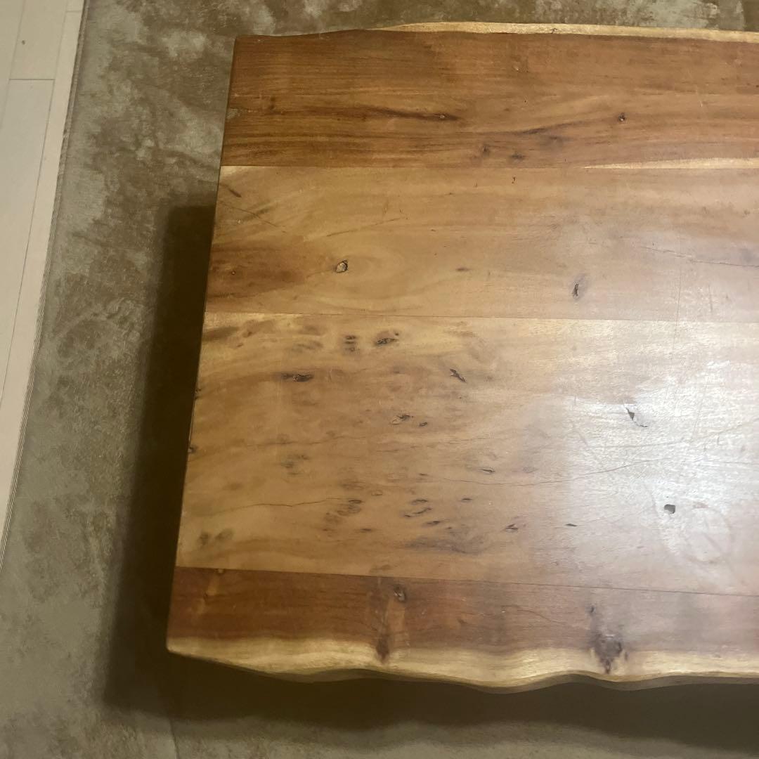 天然木　無垢　ローテーブル　アンティーク　レトロ　ダイニングテーブル