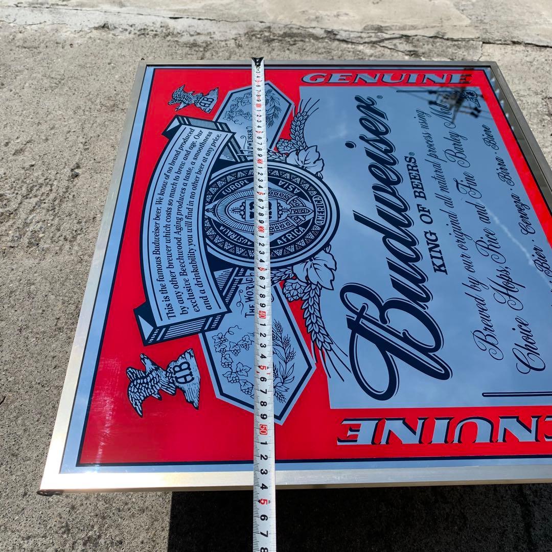 54×46cm　バドワイザー　パブミラー　Budweiser 鏡