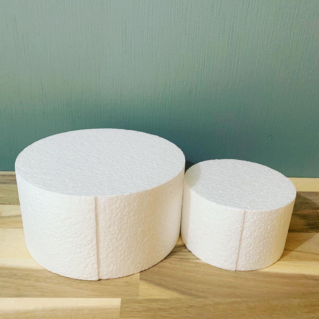 【発泡スチロール　クレイケーキ　土台】サイズいろいろ　60個