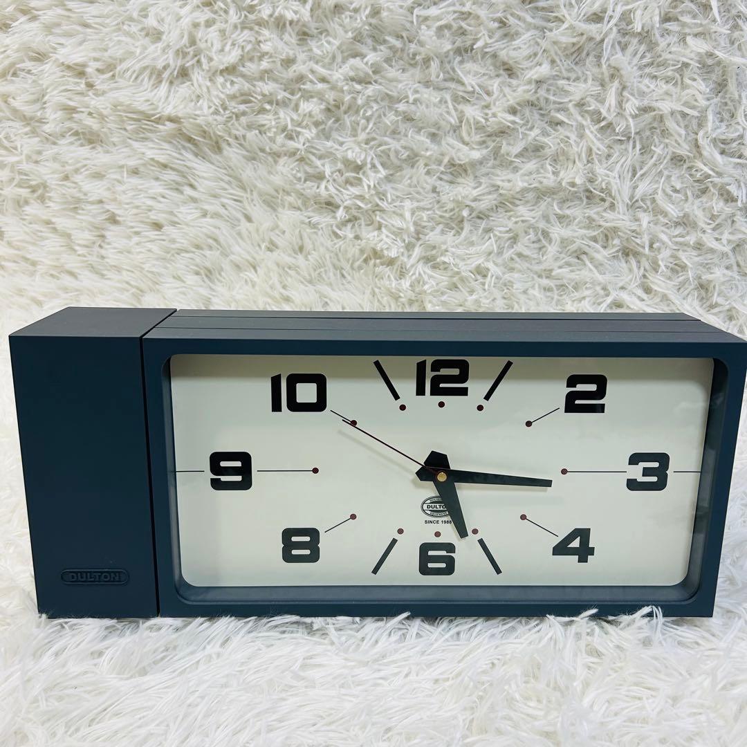 DULTON ダルトン グレー ダブルフェイスクロック レクタングル 時計