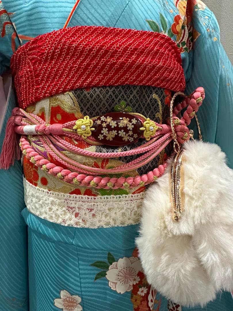 正絹　着物　フルセット　だらり帯　7歳