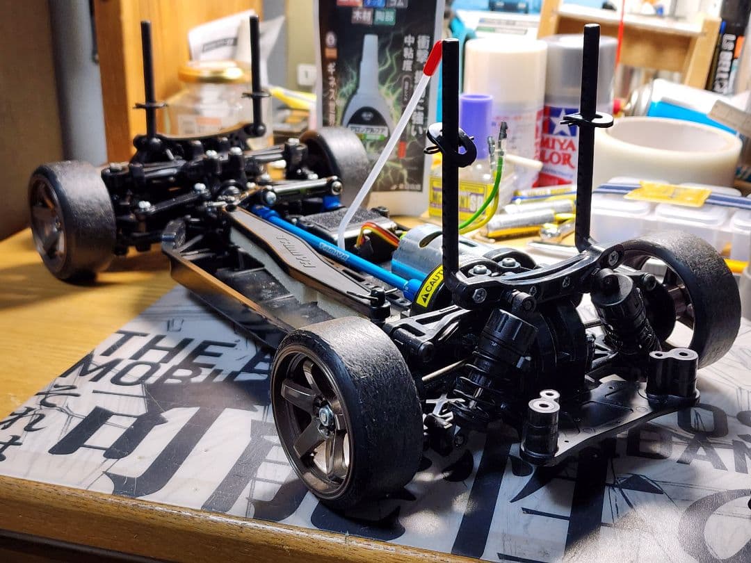 タミヤ 1/10 TT-02シャーシ フルベア 純正オプション 予備パーツ有り