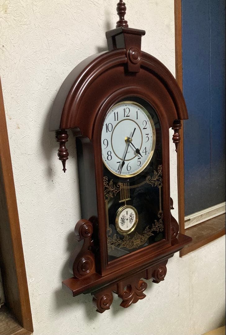 田中実業 雅峰SH-MPT5 5W K-1218涙の雫型 クォーツメロディ柱時計