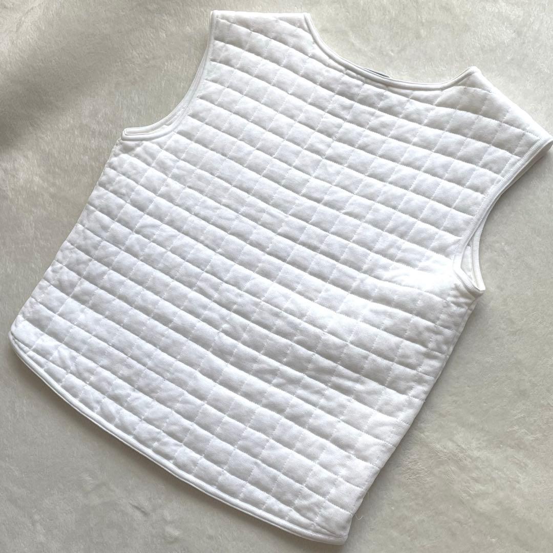 CHANEL シャネルキルティング ロゴ　タンクトップ トップス　白　ホワイト