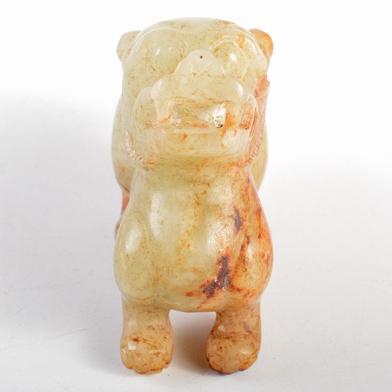 ⭐️完成品⭐️ 中国 玉石白玉彫刻 神獣 紙鎮 置物 C R5400 【1016556386】