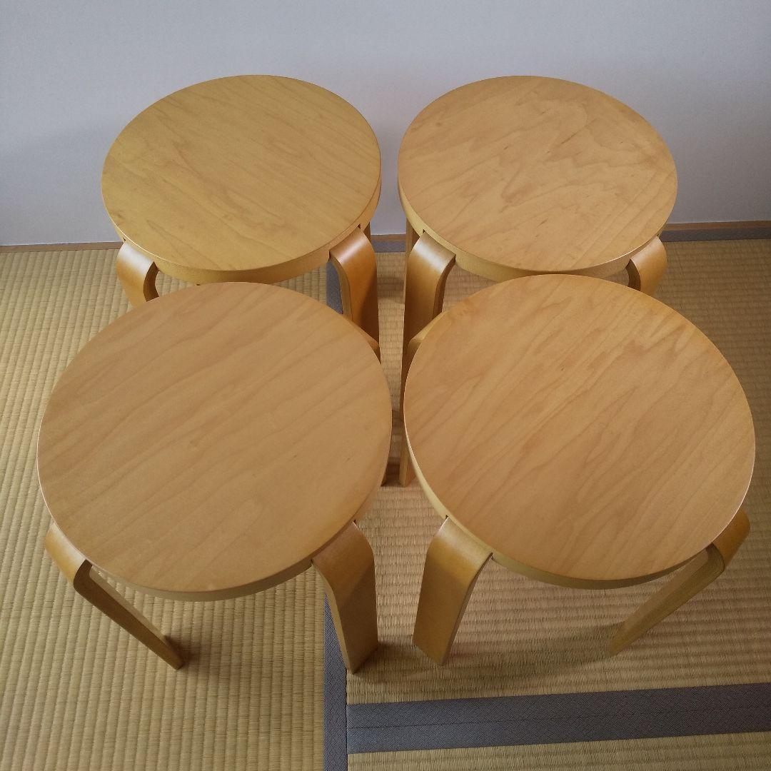カンディハウス スツール 111s 矢萩喜従郞デザイン ４点セット