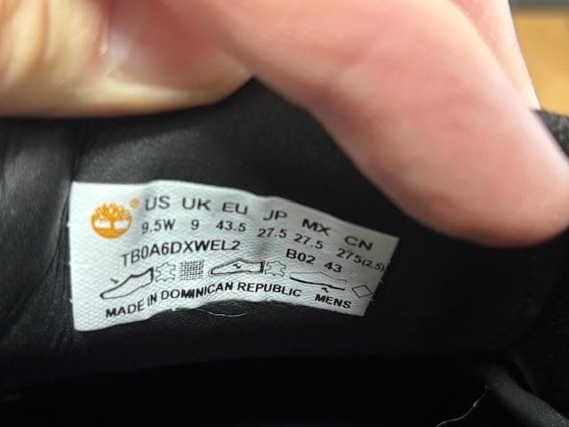 ティンバーランド スリーアイ ブラック 27.5cm A6DXW-EL2