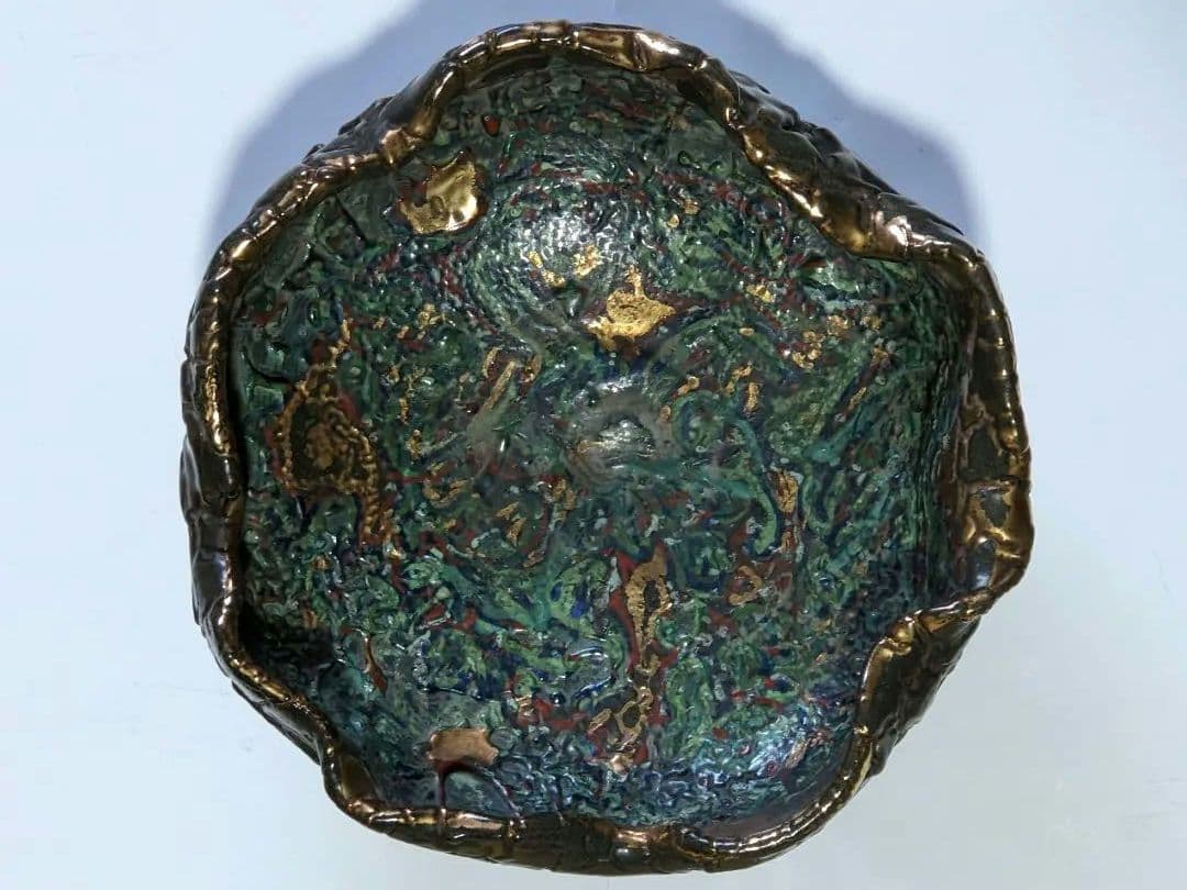 ⭐薩摩焼の絶品 美術工芸品 蛇蝎釉 どんこ釉 茶道具 菓子鉢 レア物