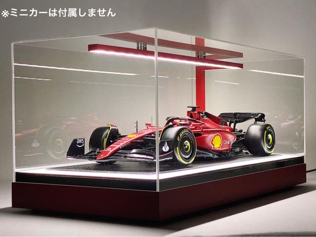 1/18 フェラーリ LED照明付ディスプレイケース【半艶ブライトレッド