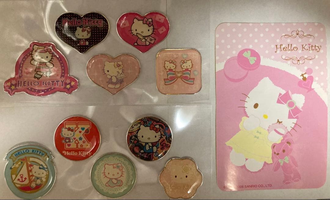 お*中様 ハローキティ・シナモロールシールセット サンリオ、ケース付き