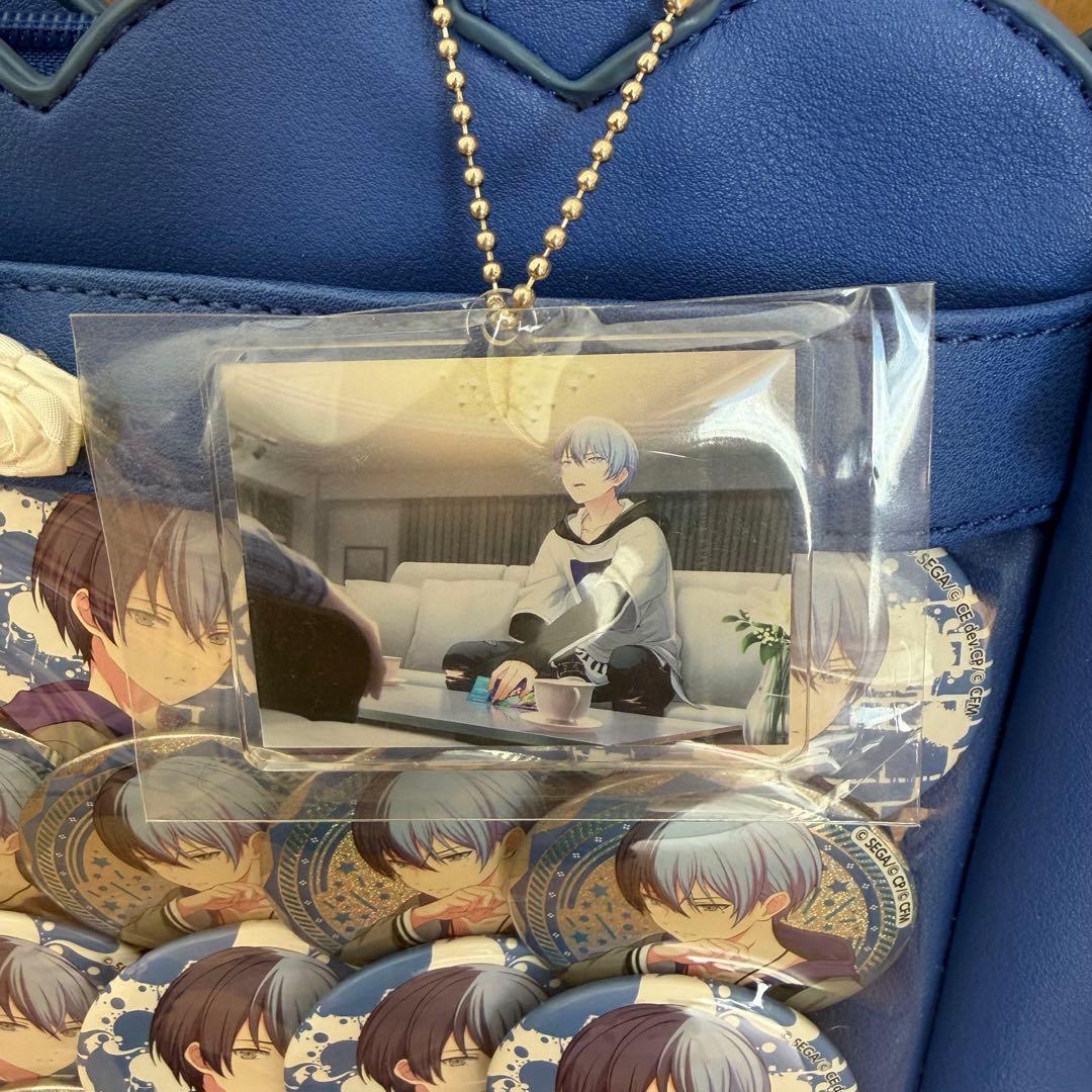 プロセカ　青柳冬弥　缶バッジ 痛バッグ　痛バ