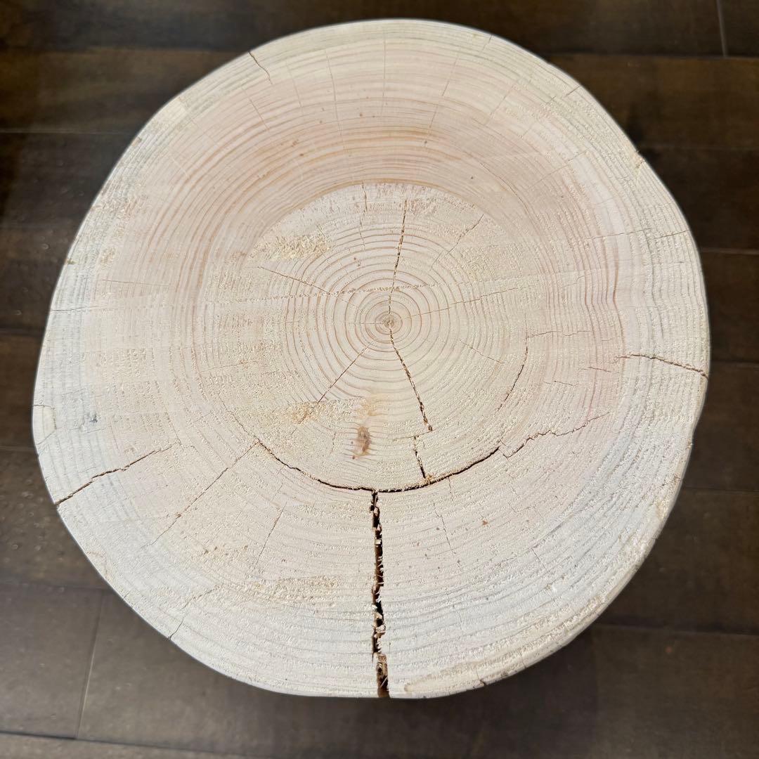 H161★天然ヒノキ★丸太★切り株★ちゃぶ台★テーブル★飾り台