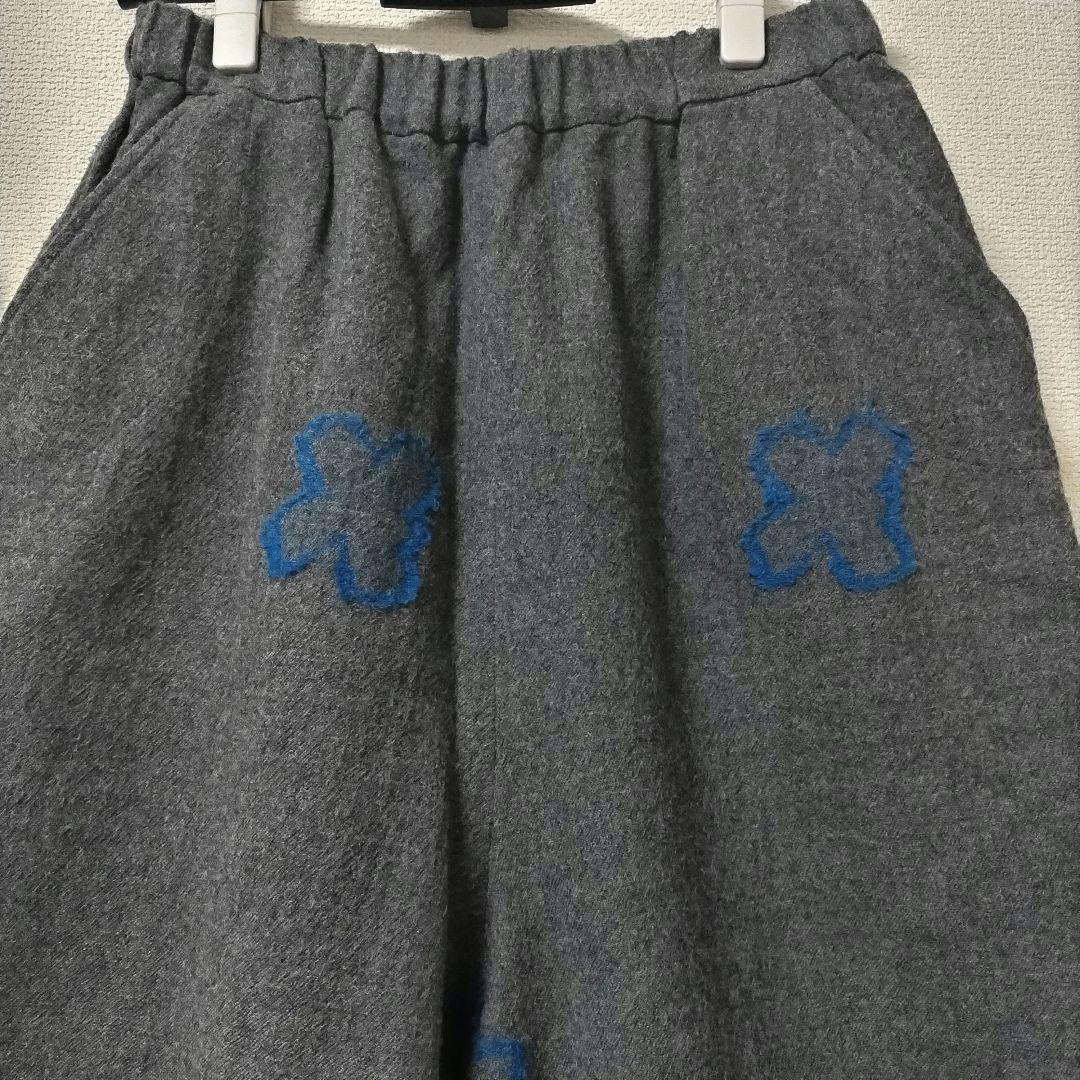 CRESCENT　ワイドパンツ　ウール　ジャガード織り