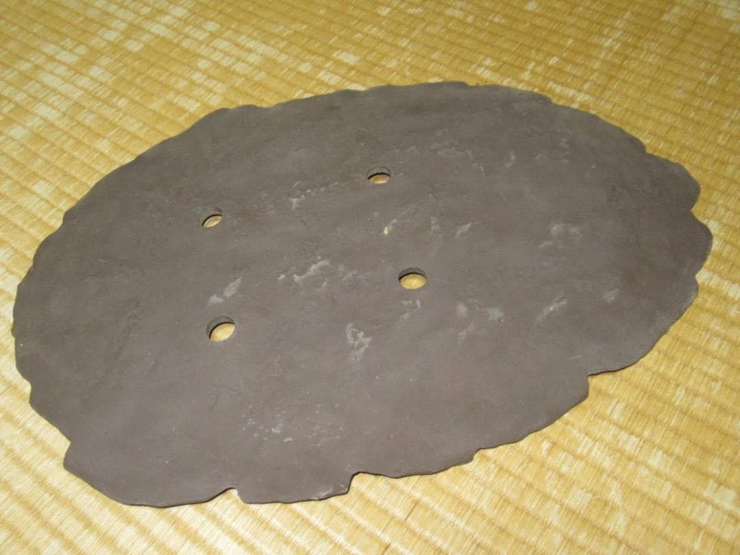 美品'70年頃◇常滑鉢 柴田馨山作 寄せ植え用 葉形