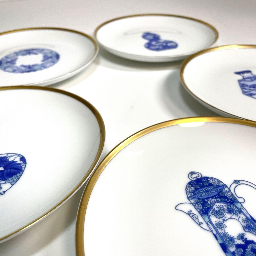 藍九谷様式 伊万里焼 染付 瓜型 鉢 水指 古民藝 Q2281 藍九谷様式