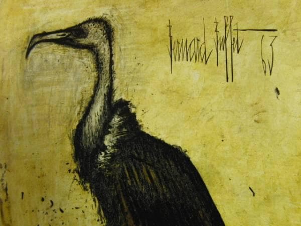 ベルナール・ビュッフェ「LE MUSEUM-Le Condor」希少画集の額装画