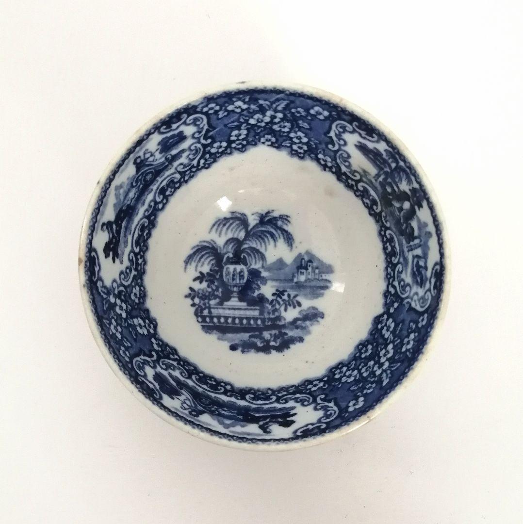 阿蘭陀焼 デルフト ペトルス・レグー窯 銅版転写 煎茶碗 アンティーク