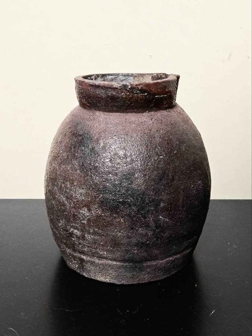 古丹波片口小壺　お歯黒壺　江戸時代　六古窯　古民藝　花呼ぶ器