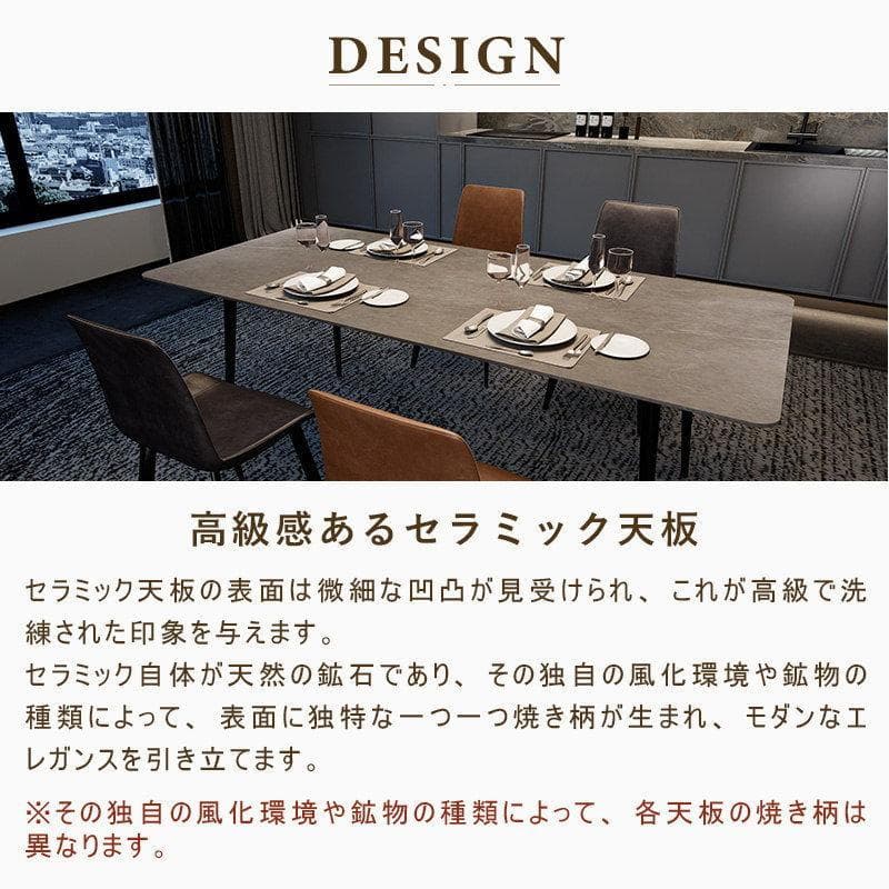 新品セラミックダイニングテーブル 5点セット　ホワイト160CM 高級感　耐久性