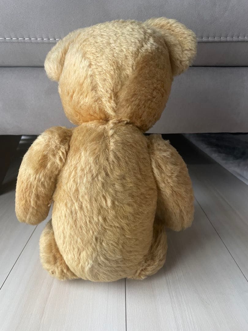 英国製MERRYTHOUGHTメリーソートヴィンテージ テディベアぬいぐるみ赤目