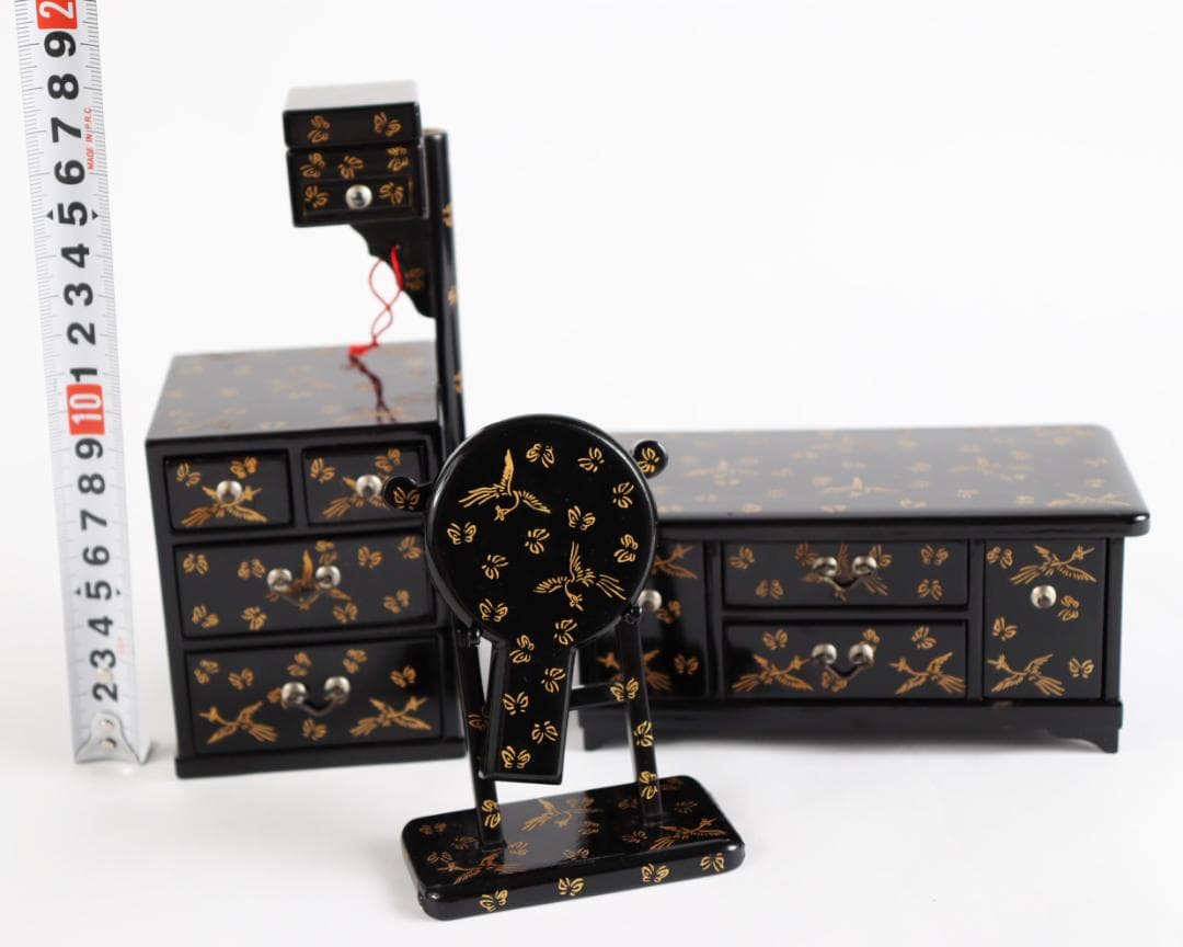 雛道具 京人形 田中彌 蝶鳥蒔絵 鏡台 針箱 京都 田中弥 共箱