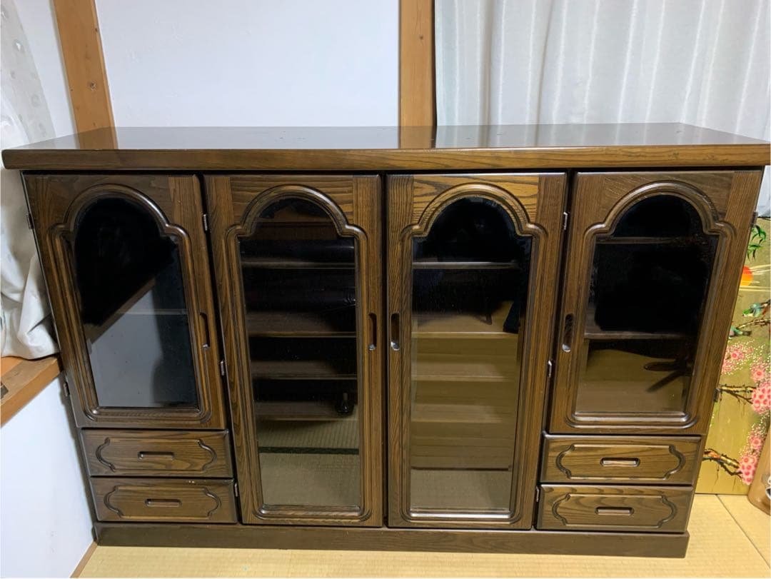 木戸食器棚 カップボード キャビネット 収納力 大容量 日本製 木製