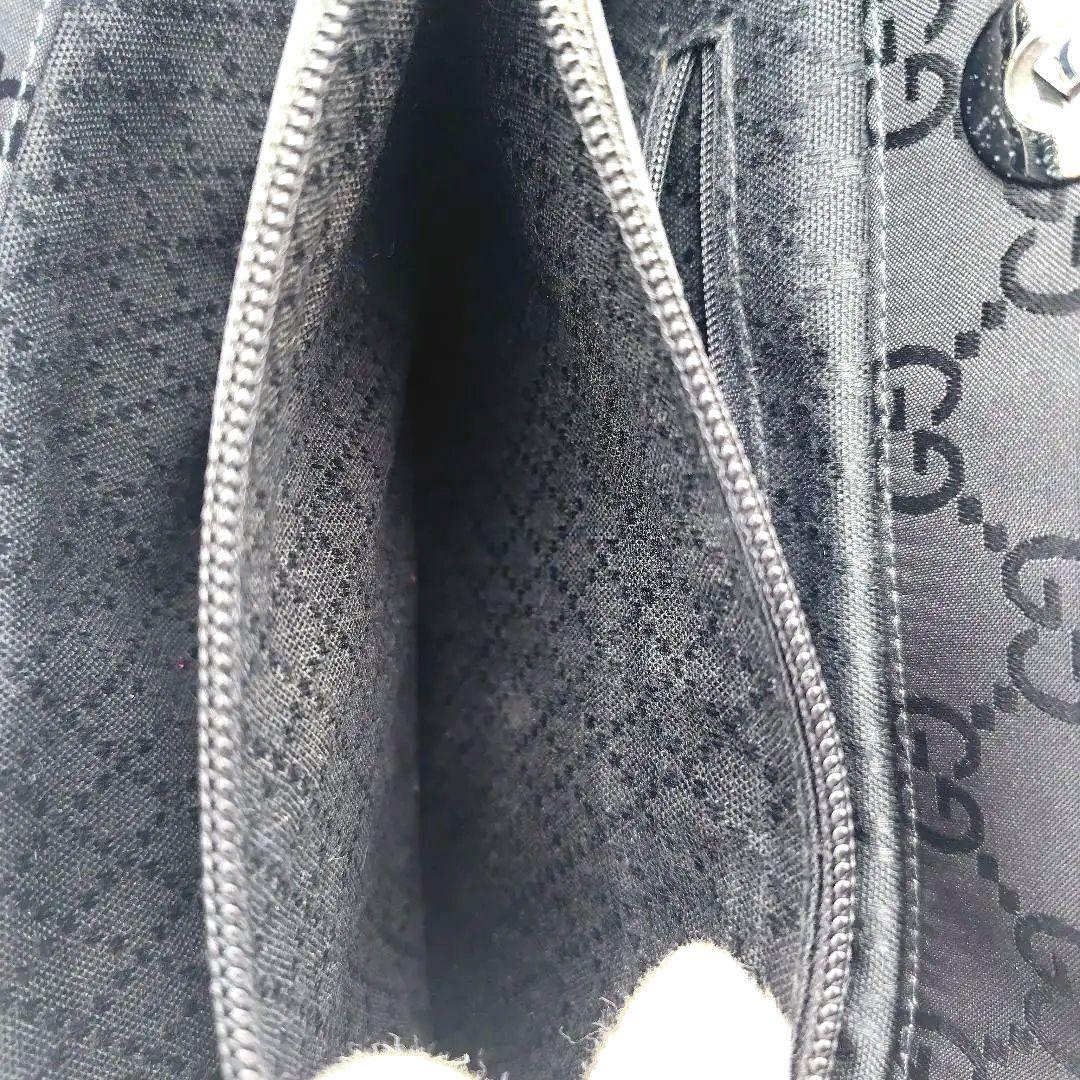 Gucci 　グッチ　GGパターン　バンブー 　ハンドバッグ 黒