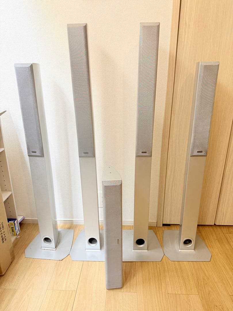 DENON サラウンドスピーカー 5本セット シルバー DENON5.1chサラウンド