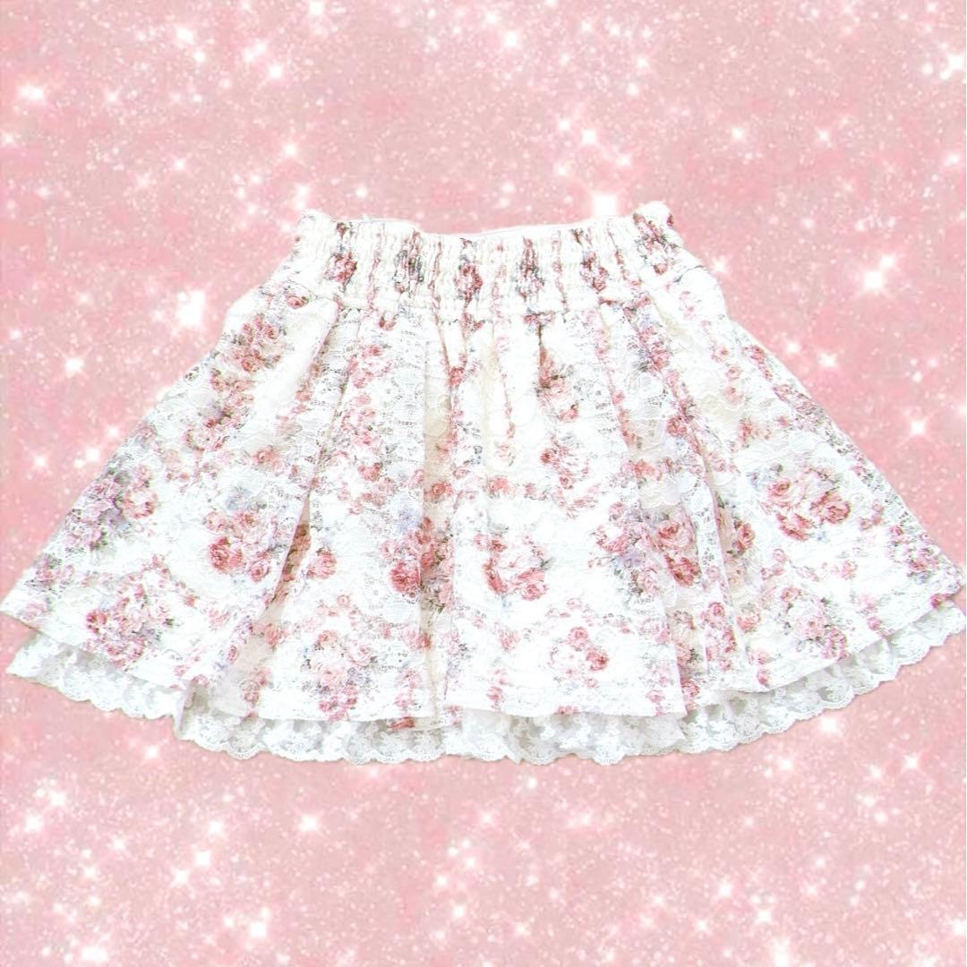 00s y2k LIZ LISA 姫カジ　姫ギャル　スカパン　花柄　レース