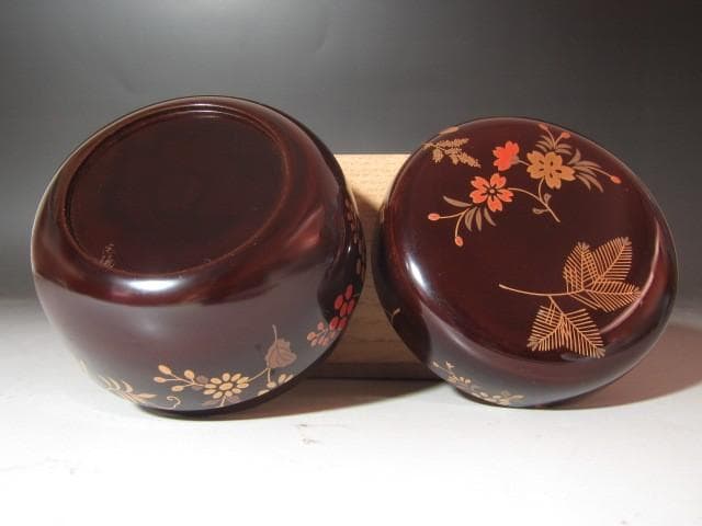 ☆ 宗陽 春桜草花蒔絵 平棗 裏千家 十五代 鵬雲斎