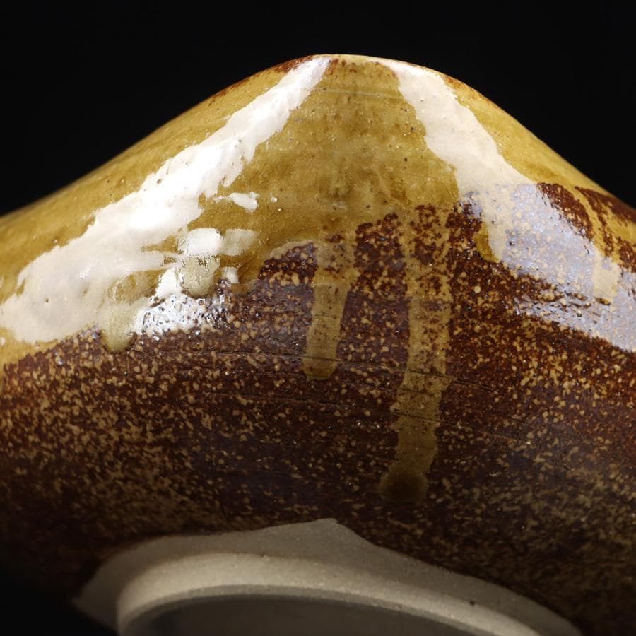 Y2904-1 茶道具 志戸呂 広前心斎 鉢 菓子鉢 共箱　　#14