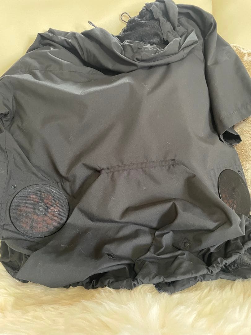 ウインドコア ファンジャケット 半袖黒Mサイズ