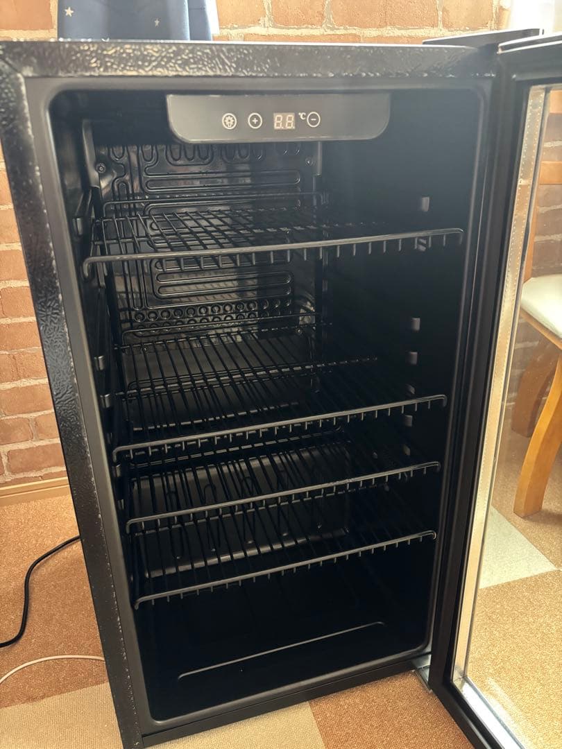 Shelddi 透明ガラス冷蔵庫 新品「送料込み」