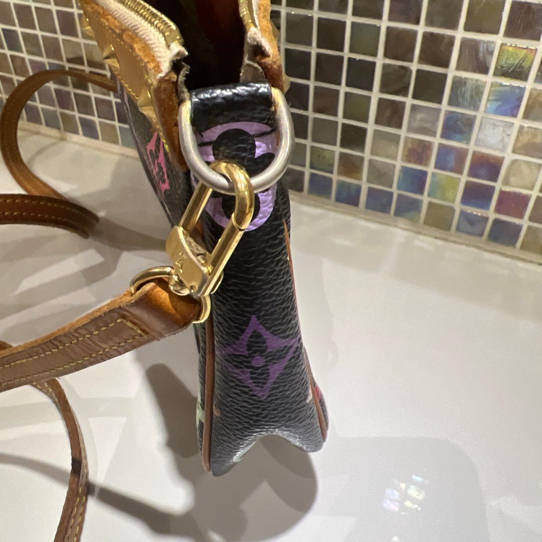 Louis Vuitton ルイヴィトン　黒マルチカラー ショルダーバッグ村上隆