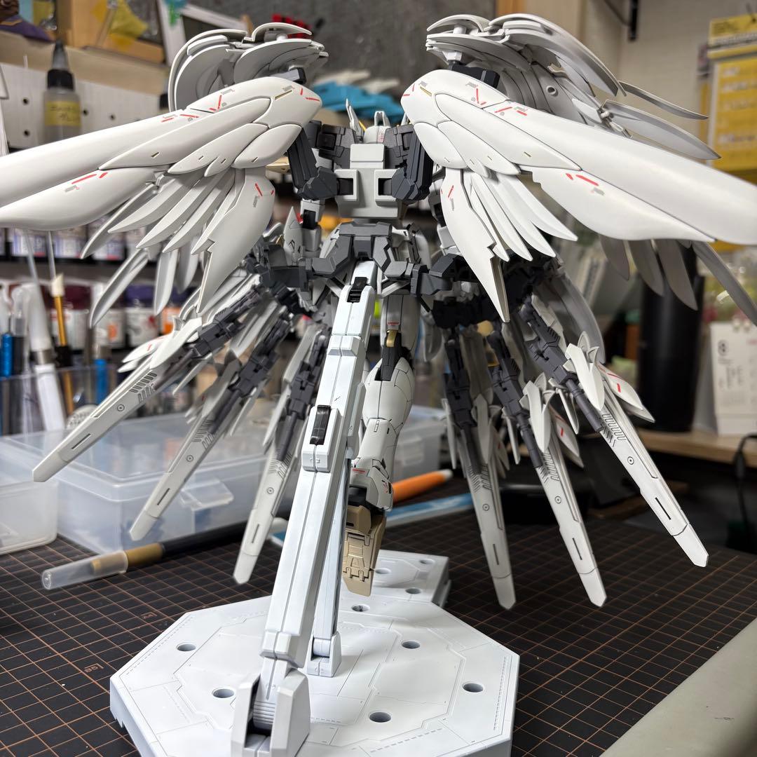 MGウイングガンダムゼロVer.Ka スノーホワイトプレリュード 全塗装 完成品