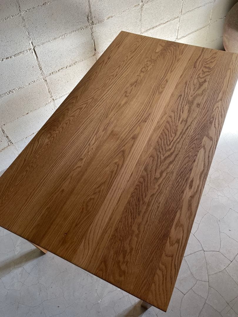 無印良品 MUJI ダイニングテーブル　オーク無垢材　140サイズ　節ほぼ無し