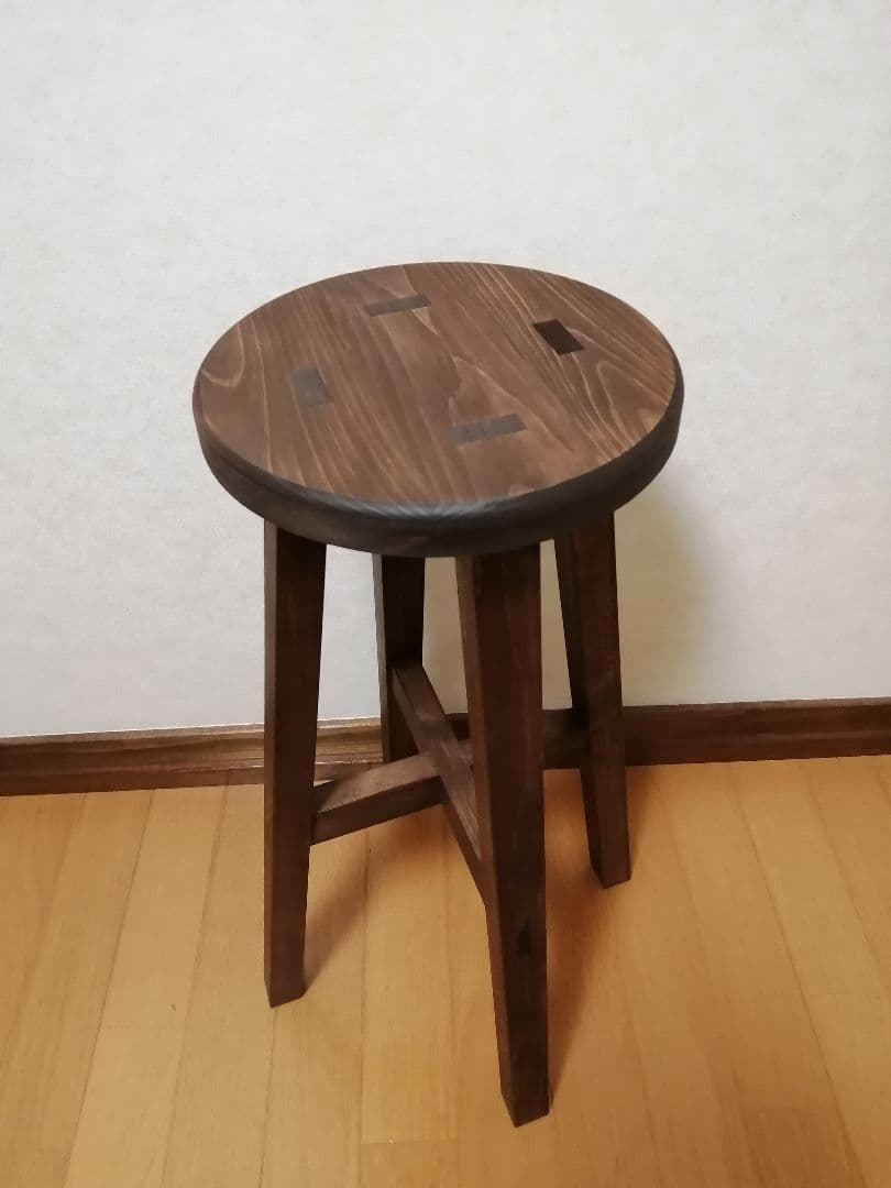 木製スツール　座面幅30cm×高さ40cm　丸椅子　stool