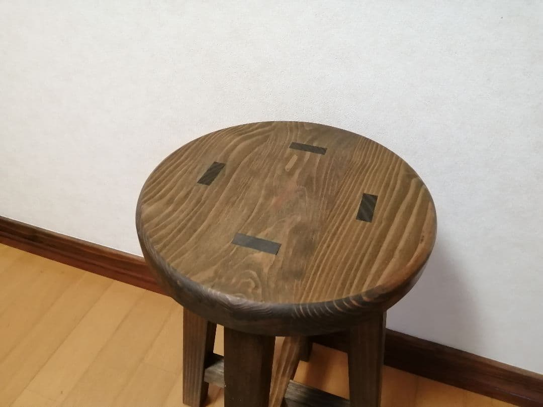 木製スツール　座面幅30cm×高さ40cm　丸椅子　stool