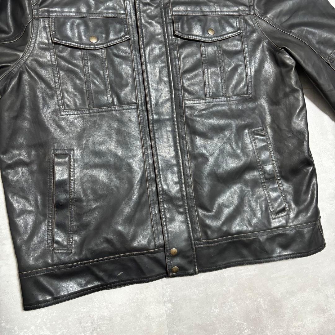 Levi's リーバイス レザージャケット 革ジャン トラッカージャケット 黒