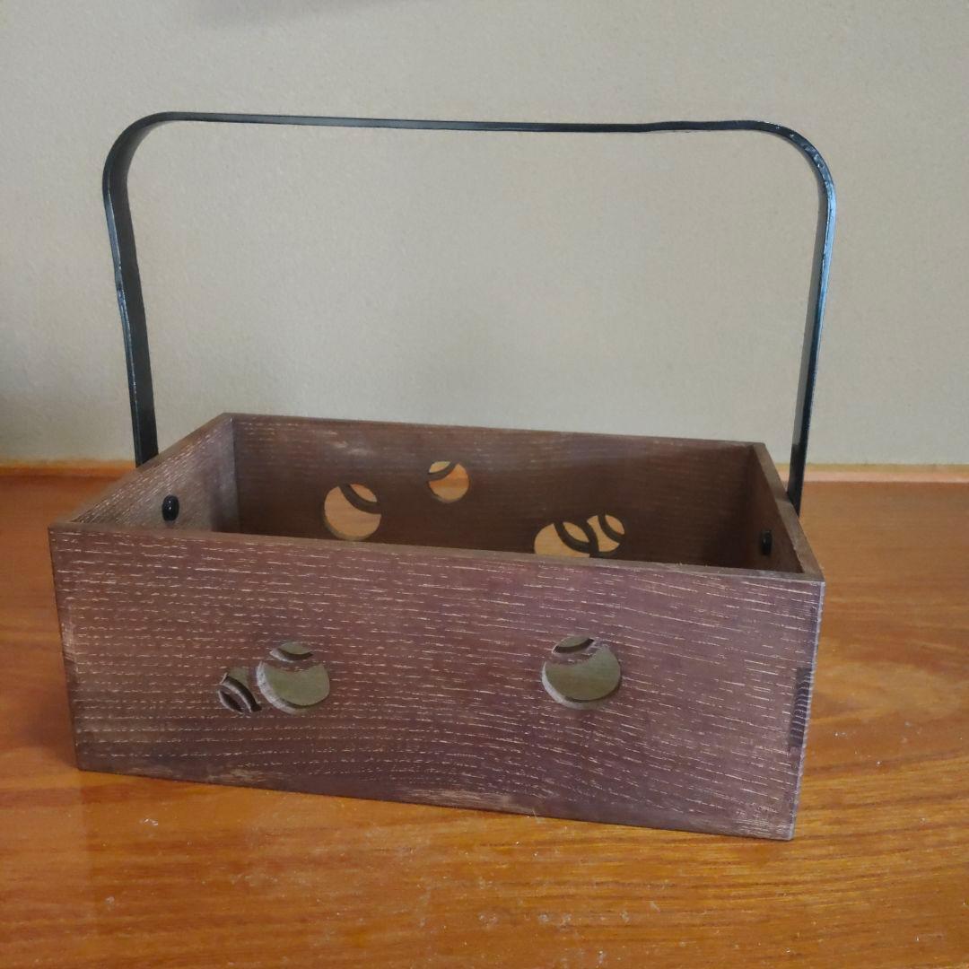 ☆状態良好！中谷秀斎【神代杉 団扇 香合 朝顔 共箱】5.9×8.8×高さ2.1