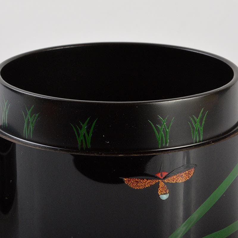 茶道具　中村宗悦作　即中斎好　早苗蛍　螺鈿装飾　雪吹茶器　共箱　V　6562