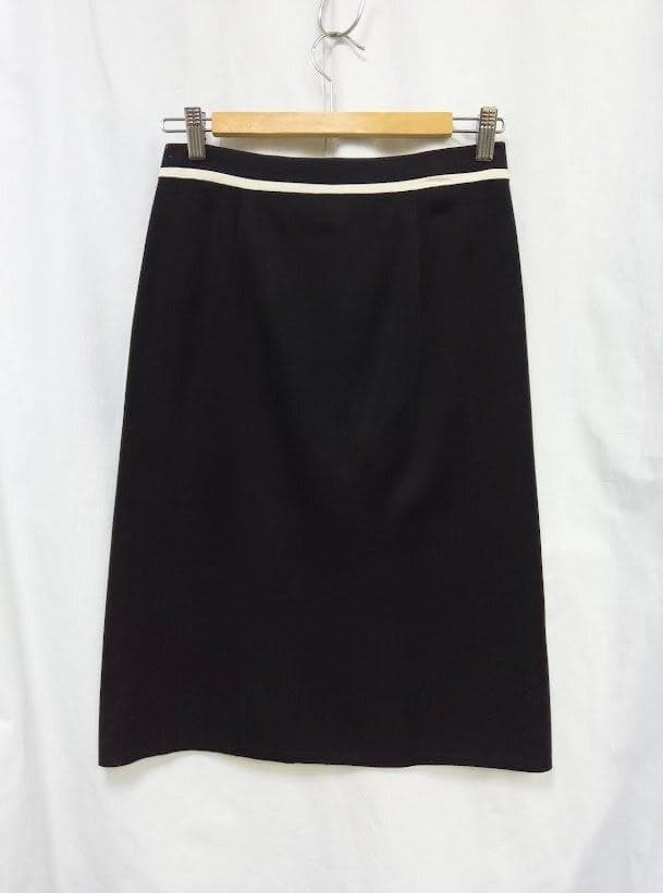 HERMES☆エルメス シルク カシミヤ ひざ丈 ニットスカート