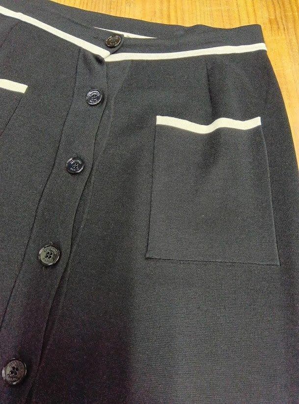 HERMES☆エルメス シルク カシミヤ ひざ丈 ニットスカート