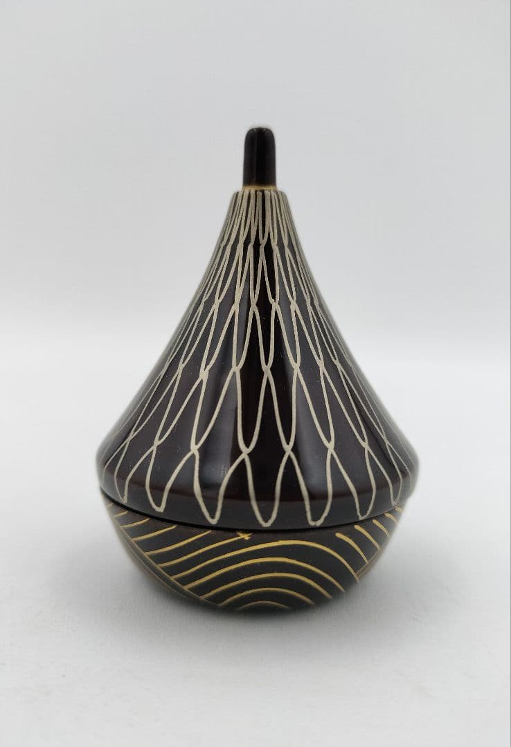 a827 【新品・未使用】干網香合 銀網目 中村湖彩 木箱 茶道具 風炉