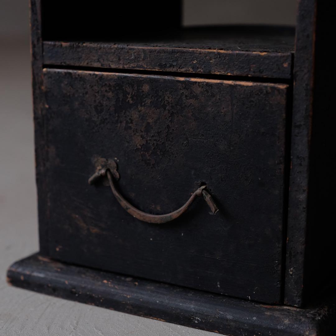 松材 スタンド付き小引き出し 刀掛け 抽斗 古家具 古道具 骨董 古美術 古