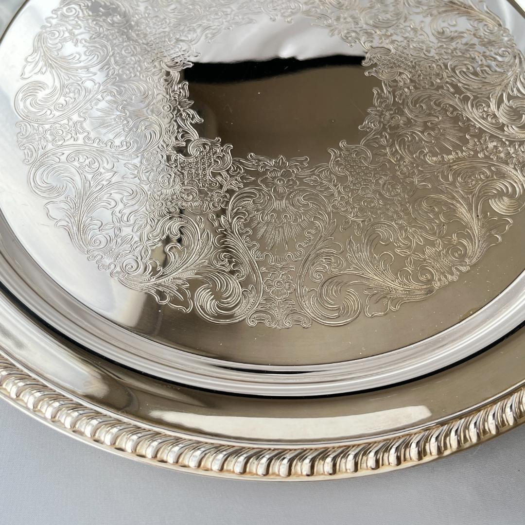 【INTERNATIONAL SILVER】ギャラリートレー 38cm