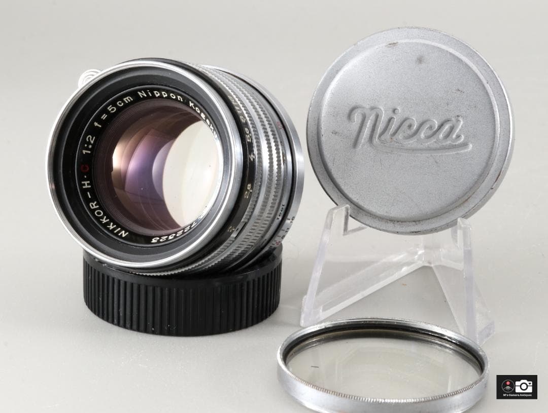 Nikkor H C 5cm F/2 黒帯ライカL39レンズ整備済