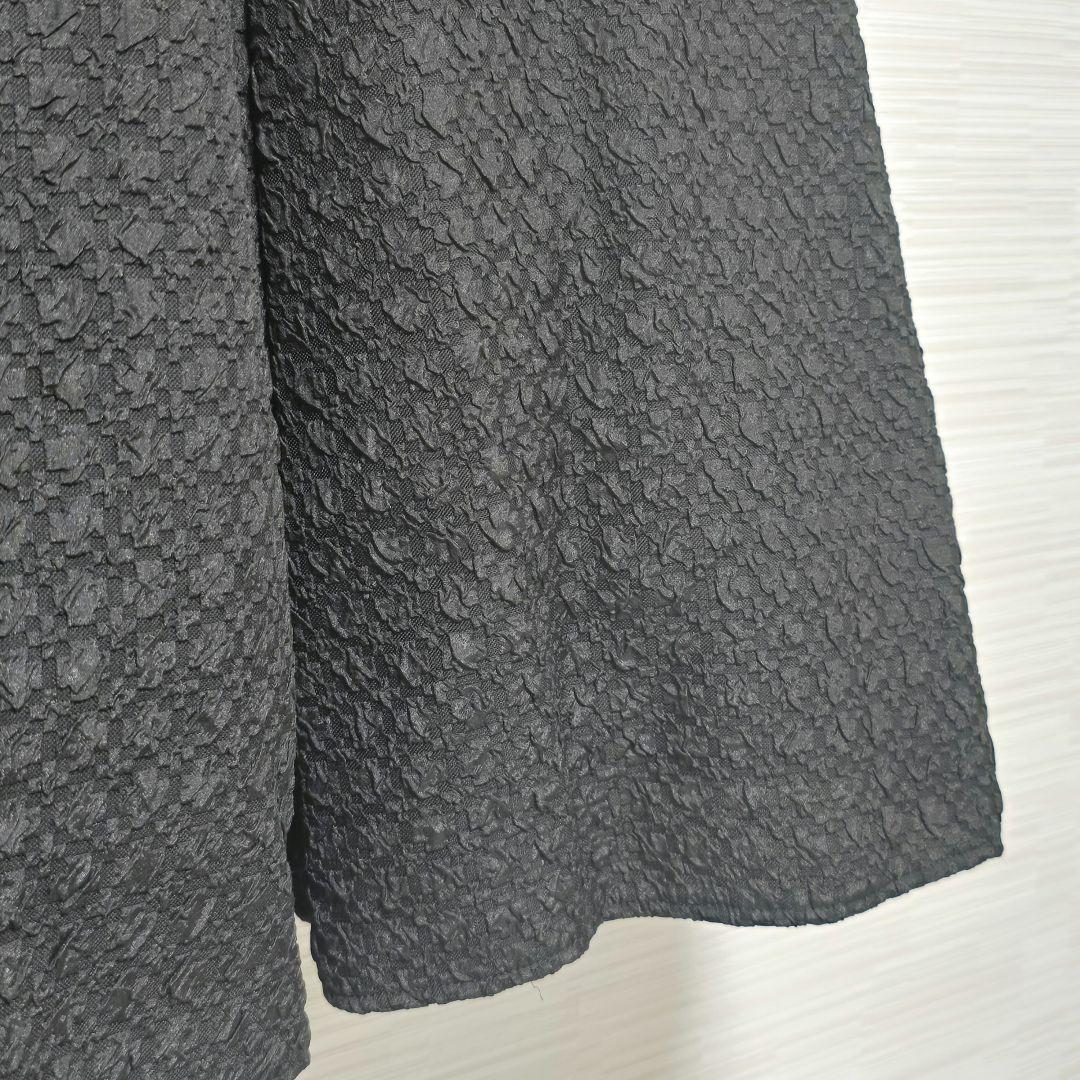 新品タグ付き【洗える】23区 プレザンスジャカードタックスカート 44 ブラック