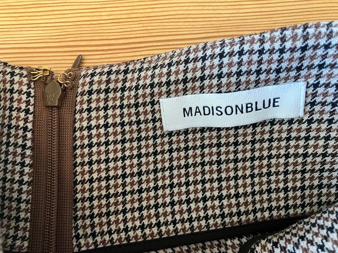 MADISONBLUE チェック柄　タイトスカート 00 XSマディソンブルー